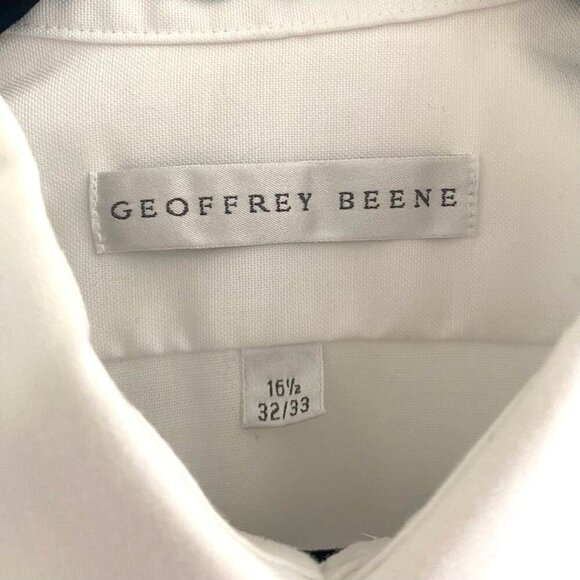 Geoffrey Beene Men's White Dress Shirt Size 16.5/ 32-33 Workwear Business - Picture 3 of 9